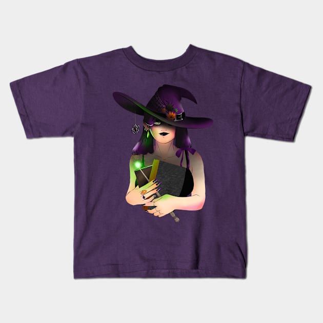 Spooky Girl Kids T-Shirt by Chinchela